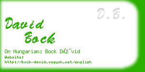 david bock business card